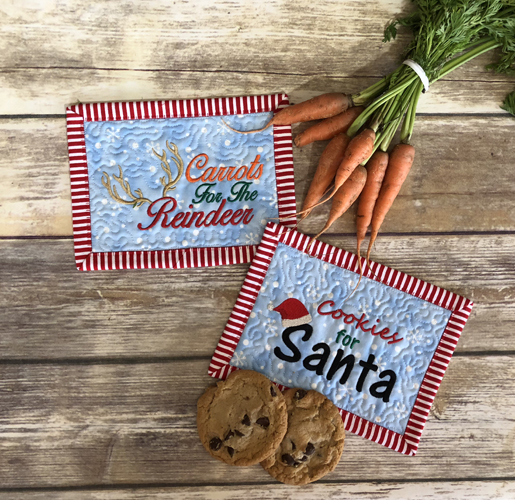 ITH Santa and Reindeer Mug Mats
